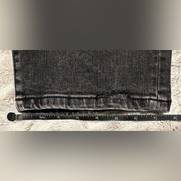 Flying Monkey Black High Rise Straight Leg Ripped Distressed Jeans - Picture 5 of 15